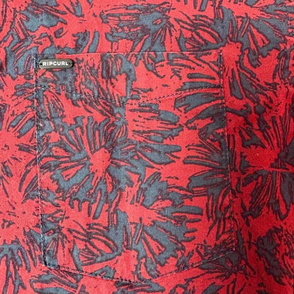 Rip Curl Red and Black Patterned Shirt - Picture 5 of 7